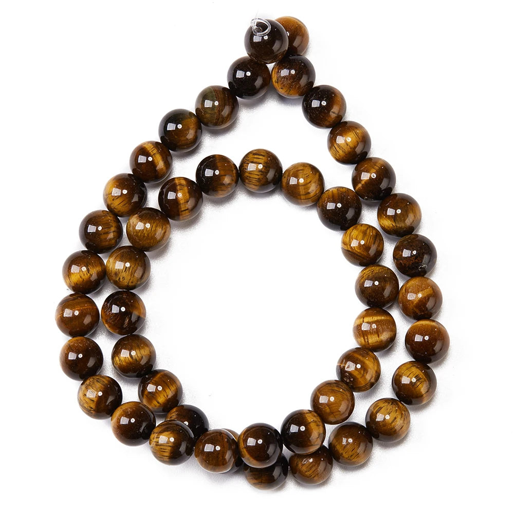 100 Kinds of Natural Stone Round Loose Beads Tiger Eyes Crystal Gemstone Healing Power for Jewelry Making 4mm 6mm 8mm 10mm
