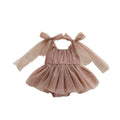 Spring Summer Babys Solid White pink Gauze Romper