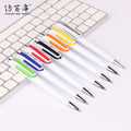 New Design Cheap Promotional Gift Click White Barrel Plastic Ballpoint Pen with Custom Logo