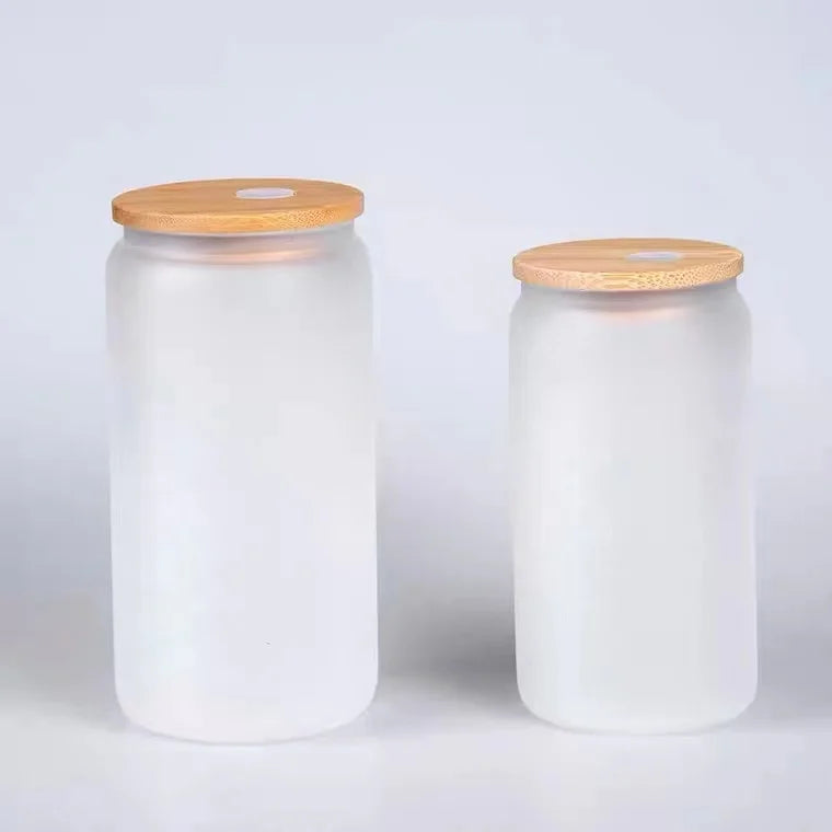 Wholesale Custom Frosted Square Shape Borosilicate Glass Double Wall BPA Free Sublimation Drinkware Cups for Coffee Tea Juice