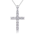 SPJ Low MOQ Wholesale Hiphop Jewelry 925 Sterling Silver VVS 1.1ct Moissanite Diamond Cross Shape Pendant Necklace Jewelry