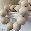 Wooden Farmhouse Beads 5 cm Large Bead Garland in 79 Inch Long for Contemporary Home Decor