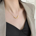G457 42 Styles Fashion Gold Plated Stainless Steel Women Jewelry n Letter Number butterfly Pendant Necklaces