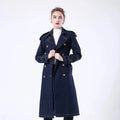 2023 Bosha Denim Casual Coat Double Breasted Lady Long Custom Style With Buttons for Autumn
