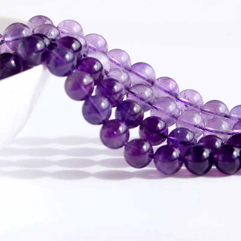 Wholesale Natural Crystals Healing Stones Round 6mm 8mm 10mm Beads Purple Amethyst
