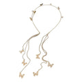 AA00889 Fashion Simple Summer Super Fairy Diamond-studded Butterfly Pearl Tassel Headband for Party