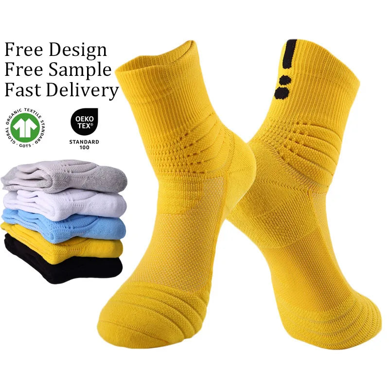 Super-elite Basketball Ankle Sports Compression Cushion Socks With Logo Customize for Men and Women