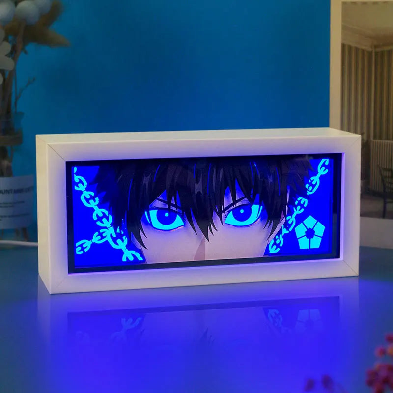 Cartoon Character Paper Carve Lamp Anime Character 3d Light Shadow Anime Figure Face Poster Paper-cut Night Light Box for Gifts