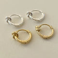925 Sterling Silver Hypoallergenic Cute Earrings Love Knot Hoop Earrings