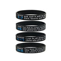 Fashion Personalized Bible Verse Wristbands Men Bracelet Silicone Wrist Band Bangle Gift