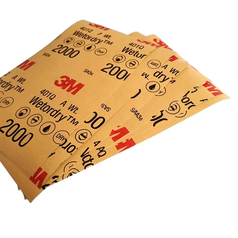 3M Beauty Sandpaper 2000 Mesh 401Q Touch-up Polishing Water Mill Dry Grinding Fine Sand 1500 Car Sanding