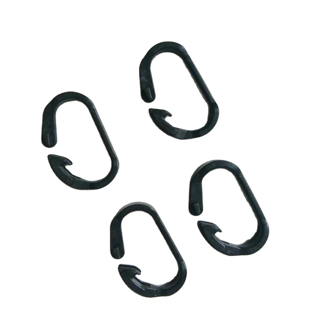 UV Resistant Black C Hooks Cherry Cover Connect Plastic Clamps Elastic Rope Hook