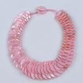 Fashion Bohemia Sea Shell Mother of Pearl Pendant Pink Necklace for Women