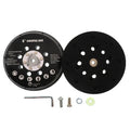 6Inch 146.5mm Black Hook and Loop Sanding Disc Backing Pad with 17 Holes Buffing Grinder Backup Plate for Grinding Polishing