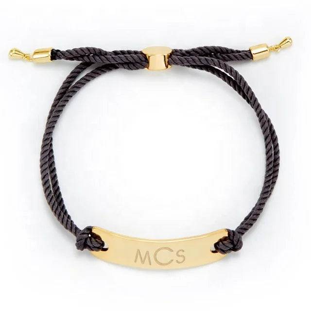 2023 Hot Sell Custom Logo Expandable Bracelet Cheap Stainless Steel Name Bracelet Mens Braided Rope Bracelets