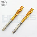 HSS M2 TiN Coating Helical Spiral Flute Thread Screw Taps UNC UNF #2-#12 3/16 1/4 3/8 1/2 9/16 5/8 3/4 7/8 1" Inch Size