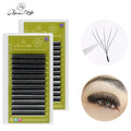 GLAMLASH W Eyelash Extensions Natural Soft Individual Lashes 5D W Shape Lashes Clover Bloom Handmade Premade Volume Fans