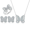 Wholesale Women Jewelry 925 Silver Set Ring Earings Necklace Set Jewellery Set