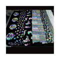 Black rainbow Printed Polyester Spandex Stretch Reflective Fabric for Cotton Coat Trousers Fashion Jacket Clothing Leggings Bags