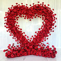 Hot Sale Valentine's Day Decoration Heart Shape Arch Customized  Rose Flowers Heart Wall Backdrop for Wedding Party Decor