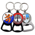 Custom logo Magnetic Sublimation Metal Key Chain Keyring Stainless Steel Beer Bottle Opener Keychain