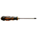 KEMING Industrial DIY Precision Screwdriver 75mm/100mm/150mm TPR Handle Carbon Steel Slotted Screw Chrome OEM Repair