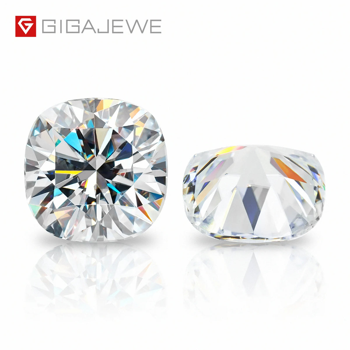 GIGAJEWE White D Color Cushion Cut Machine Cut Loose Moissanite Synthetic Gemstone Wholesale