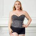 New Arrival 2023 Ladies Boned Vintage Overbust Corset Plus Size Sequined Corset Top Women's High Light Shaperwear