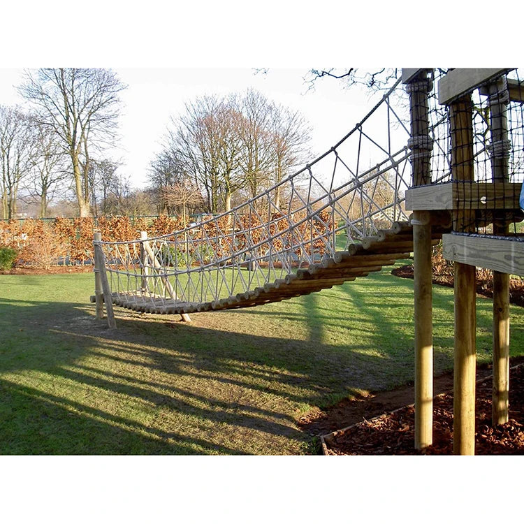 Original Factory Made Outdoor Hanging Bridge with High Load Capacity for Amusement & Adventure Parks for All Ages