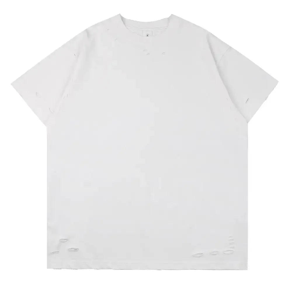Fashionable Factory Wholesale Custom 300GSM New Design Streetwear Round Neck TShirts Washed Men's Vintage White T-Shirts
