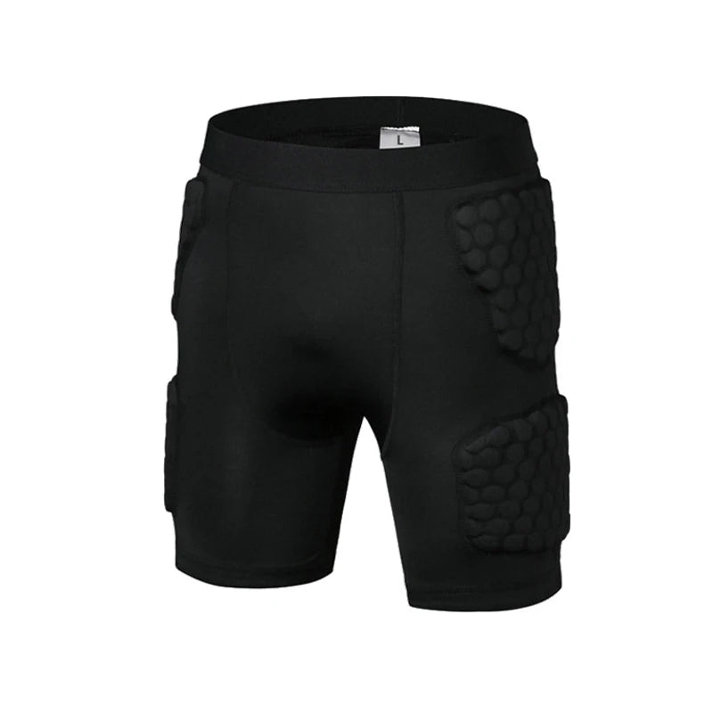 Professional Solid Pattern Compression Sports Shorts Honeycomb Tight Fitness Protection for Basketball & Football Players