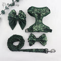 2024 Valentine's Turquoise Green Outdoor Anti Pull Velvet Dog Harness Velvet Harness Dog Winter Vest Dog Harness Set
