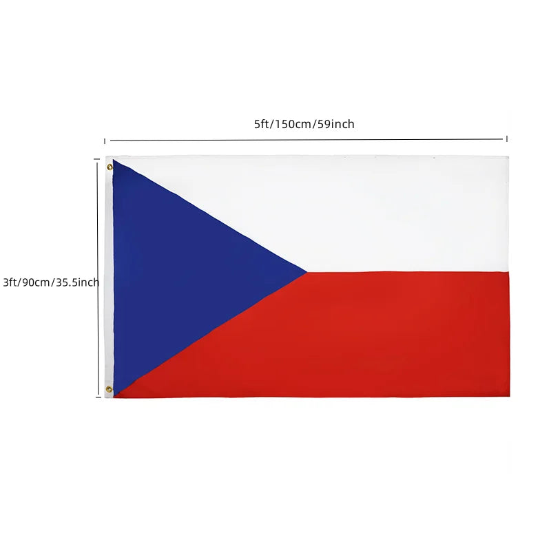 Hot Sale 100D Polyester National Flag Banner 3*5FT Outdoor Flying Czechoslovakia Flag