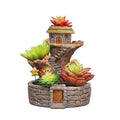 Desktop Garden Brown Contemporary Resin Mini House Hand-painted Finish Bonsai Storage Function Succulent Planter Home Decor