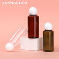 Wholesale 100ml 150ml Durable Plastic PET Toner Packaging Bottle with Ball Shape Cap High-End Body Lotion Bottle with Screw Cap