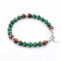 Factory Wholesale Unique Style Matt Onxy Mixed Tiger Eye Bead Round Bracelets With Logo Charm Pendant