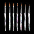 Wholesale Private Label Diamond Shaped Colorful Handle 100% Pure Kolinsky Hair Acrylic Nail Brush Pen