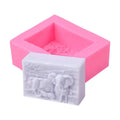 HY Silicone Elephant Family Art Craft Mold Handmade Animal Soap Mould