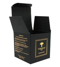 Custom Black Packaging Luxury Die Out Small Paper Packaging Candle Cosmetics Bottle Oil Cosmetics Packaging Storage Box