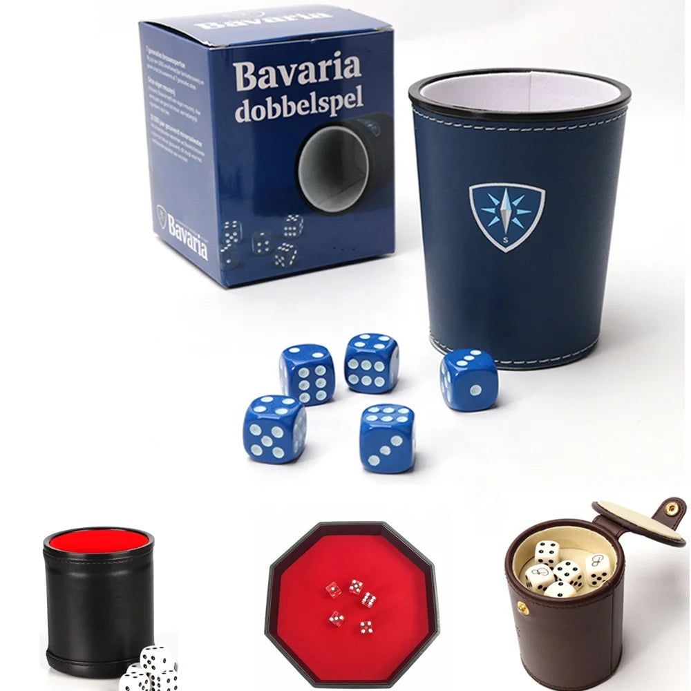 Dice Cup Leather Dice Tray Custom Shaker Cup Box Package