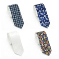 Men's Thermal Sublimation Tie Solid White DIY Thermal Transfer Polyester Silk Tie Formal Wedding Business School Neckties