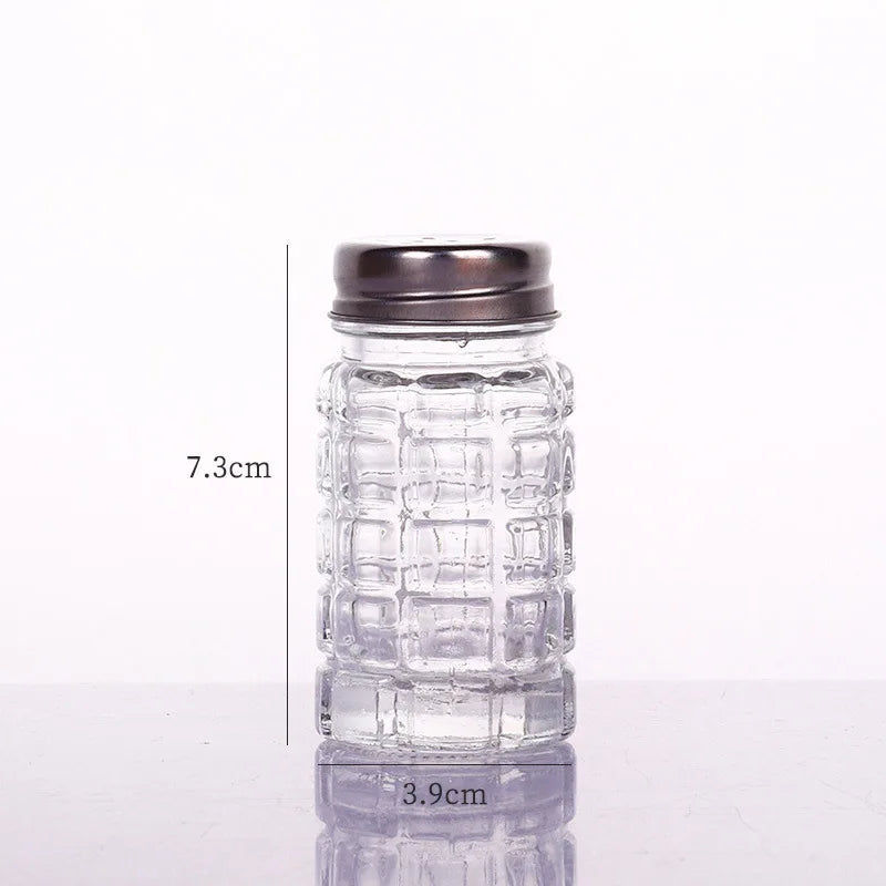 Large Volume 150 ml High-Quality Pepper Glass Bottle with Metal Caps for Kitchen