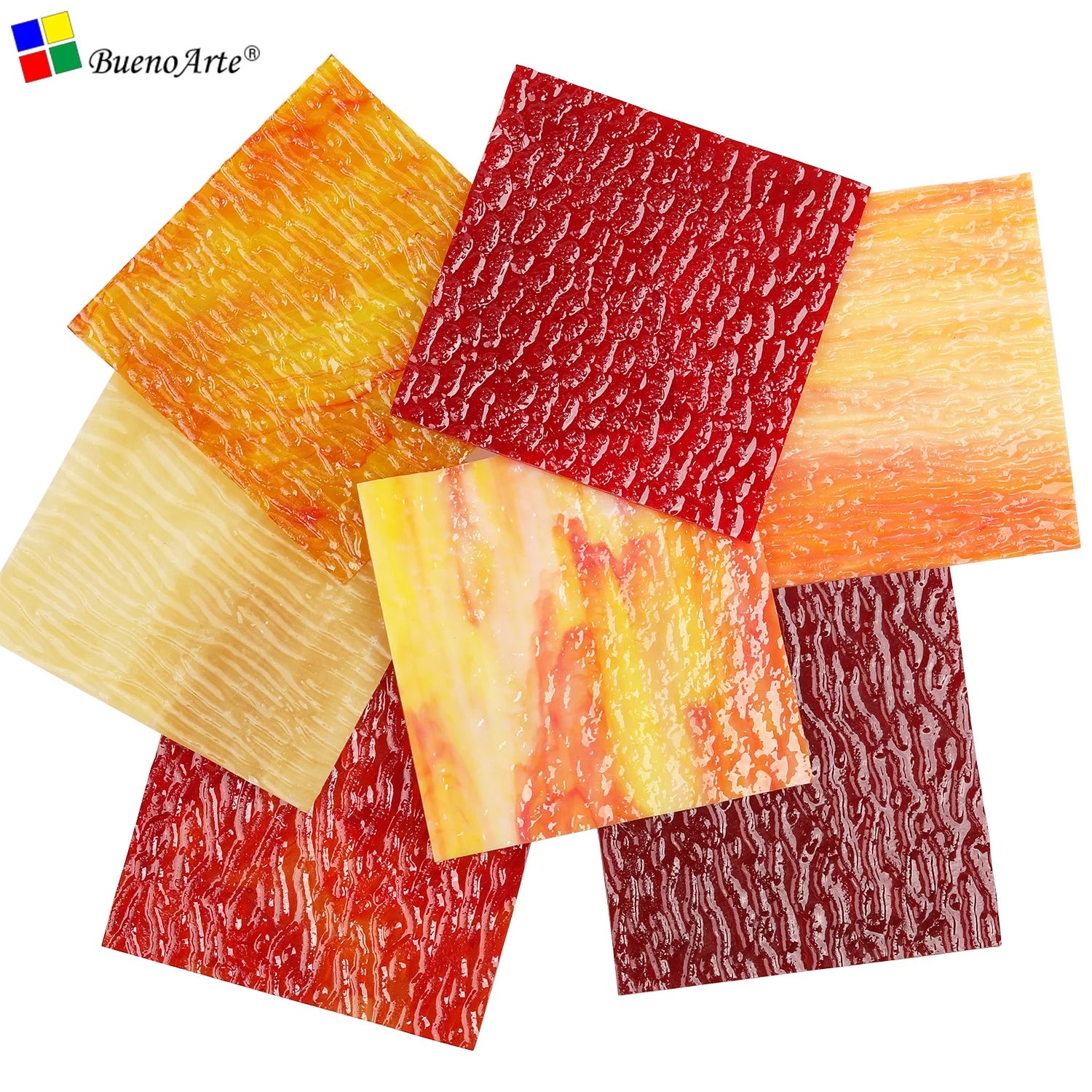 30x30cm Water Resistant Streaky Stained Glass Sheet-Variety Color-Tiffany Glass Mosaic for DIY Art Hobby and Room