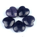 Hot Sale New Arrival Heart Shape Crystal Crafts Handmade Blue Goldstone Gemstone Collectibles Jewelry Unique Handcarved Design