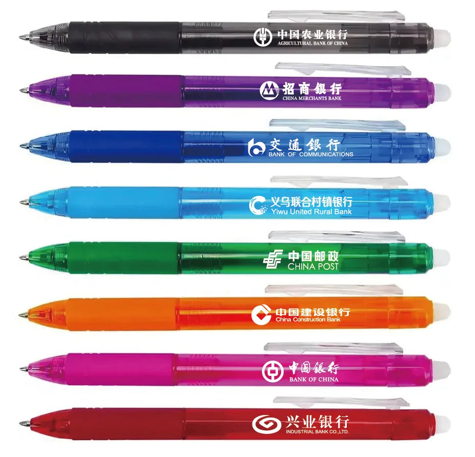 8-color Erasable Plastic Colored Friction Pen Press Type Writing Neutral Pen Customizable Gift Advertising logo