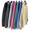 2022 New Fashion Winter Heavyweight French Terry Cotton 420gsm Lined Oversized Washed Solid Breathable Windproof Blank Vintage