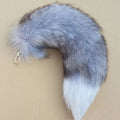 Wholesale Crystal 40cm Large  Foxtail Fluffy Cheap fox Fur Tail Key Chain for Decoration  Real  fox tails