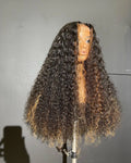 Natural Brazilian Virgin Human Remy 13x6 Glueless Full HD Front for Lace 250% Density Kinky Curly Deep Wave Kinky Straight