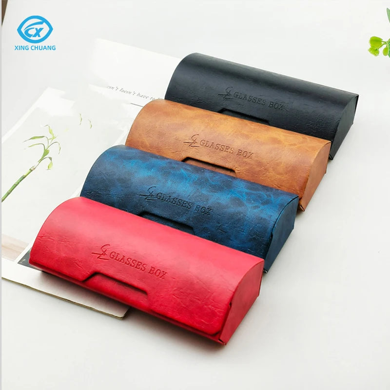 Premium PU Eyewear Storage Box Handmade Case for Sunglasses with Custom Logo Low MOQ Classical Style