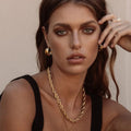 Wholesale 8Mm Thick Chunky Choker Chain Woman Jewelry Necklace 14K Gold Stainless Steel Twisted Rope Gold Chain Necklace